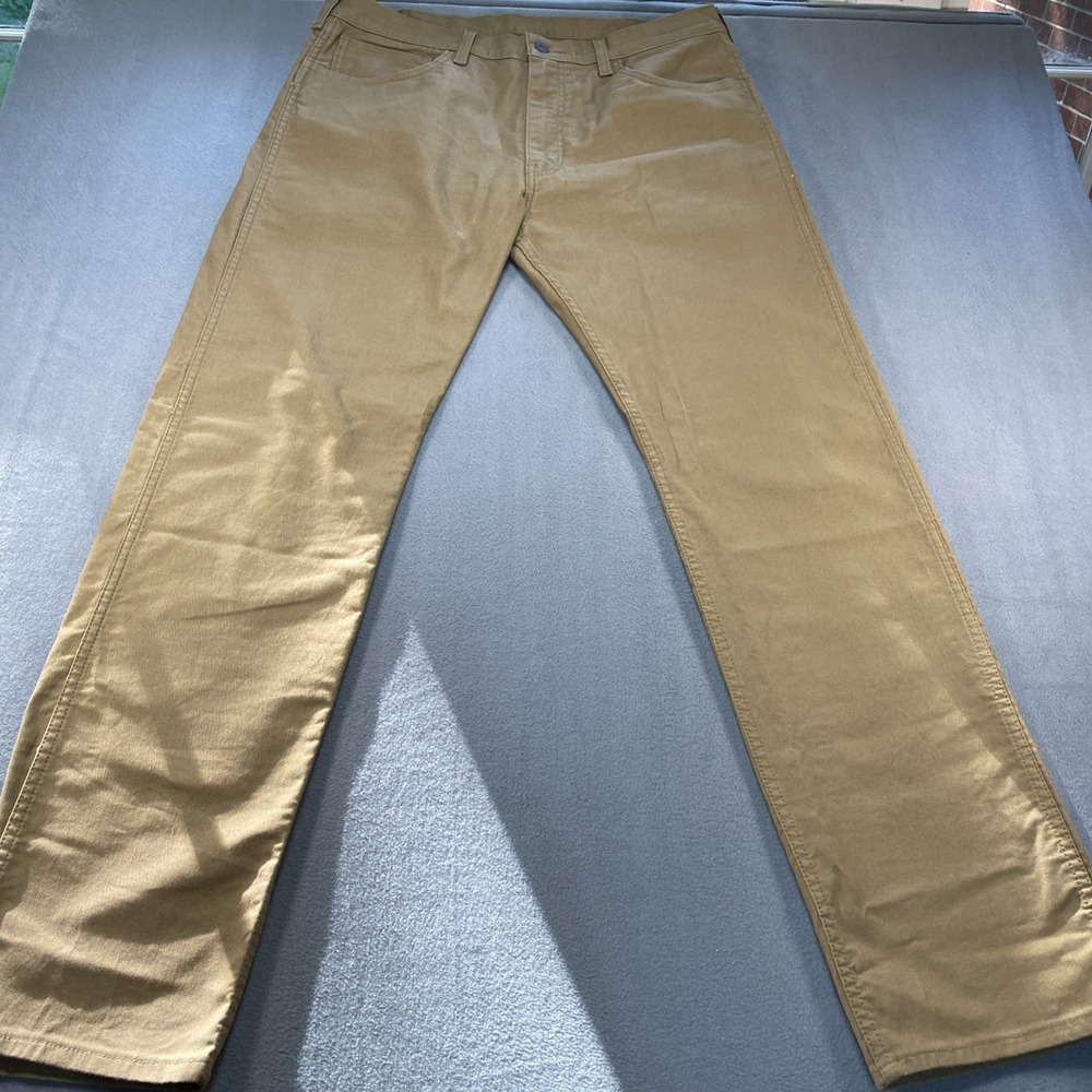 Levi 505 Mens Canvas Pants Tan 38x34 Workwear